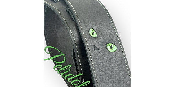 Grande uomo / 黒ねこ刺繍/ペリドット（穴10mm,M）