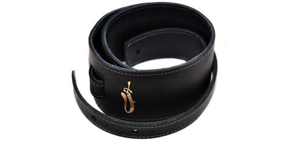 Grande uomo ( グランデ ウオモ )  / ソフトスムースレザー スリムワイド ブラック/ブラック（穴6mm）画像2