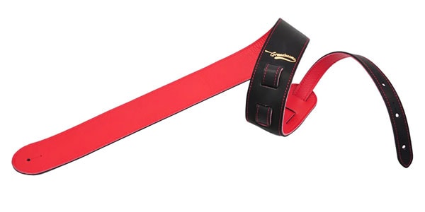 Grande uomo ( グランデ ウオモ )  / ソフトスムースレザー　ブラック/レッド（穴10mm）