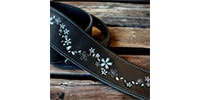 Grande uomo / 雪桜刺繍/ブラック（穴6mm,M）