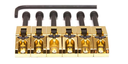 GRAPHTECH ( グラフテック )  / String Saver Floyd Rose Style Saddles Gold (6 Pcs)