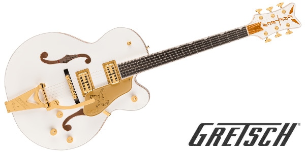 GRETSCH ( グレッチ )  / Falcon H /w S-Thru Big and Gold , Ebony FB, White