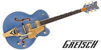 GRETSCH / Falcon H /w S-Thru Big and Gold , Ebony FB, Cerulean Smoke