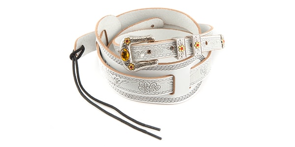 GRETSCH ( グレッチ )  / Vintage Tooled Leather Guitar Strap, White