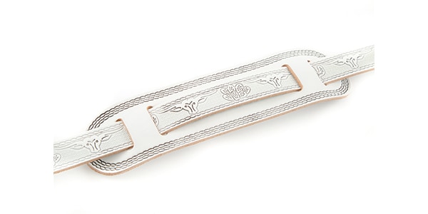 GRETSCH ( グレッチ )  / Vintage Tooled Leather Guitar Strap, White画像2