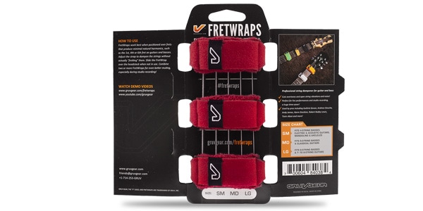 Gruv Gear / FretWraps String Muters Large Fire 3Pack