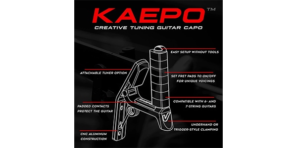 Gruv Gear / Kaepo Creative Tuning Guitar Capo + Twistune Tuner Black画像5