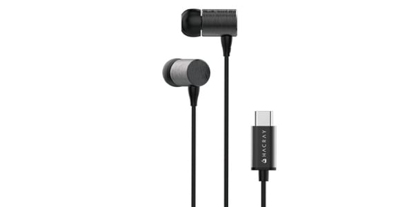 USB Type-C Stereo Earphone ガンメタル HR13085