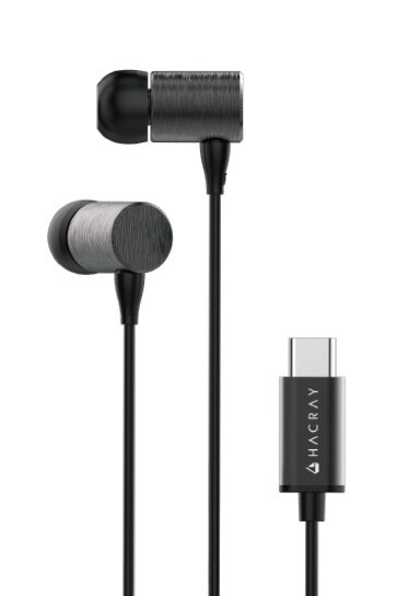 /USB Type-C Stereo Earphone ガンメタル HR13085