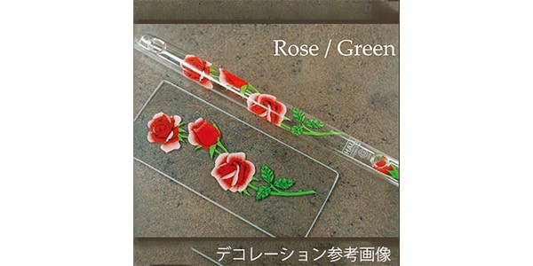 HALL CRYSTAL / PICCOLO D: Rose with Green （ローズ/グリーン）