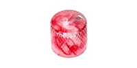  Haramis Flat Top Barrel, Clear Red Swirl - Single