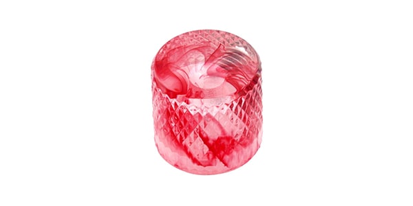 Haramis Musical Hardware / Haramis Flat Top Barrel, Clear Red Swirl - Single
