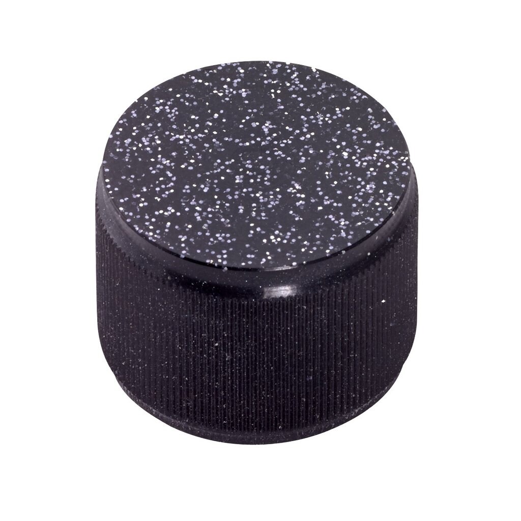 /Haramis Large Knurled, Black Sparkle - Single