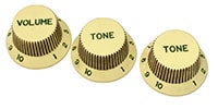 林商会 / 60's SC Heavy Relic Control knob Ivory Set