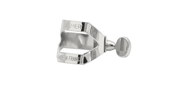 Henri SELMER Paris / ソプラノサックスリガチャー 銀メッキ／エボナイト用