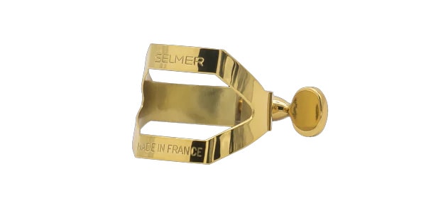 Henri SELMER Paris / アルトサックスリガチャー 銀メッキ／エボナイト用