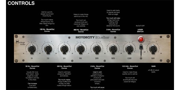 Heritage Audio ( ヘリテージオーディオ )  / MOTORCITY EQ Plugin ダウンロード納品画像2