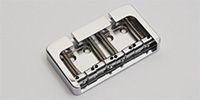 HIP SHOT 4 String B style Bass Bridge Aluminum Chrome