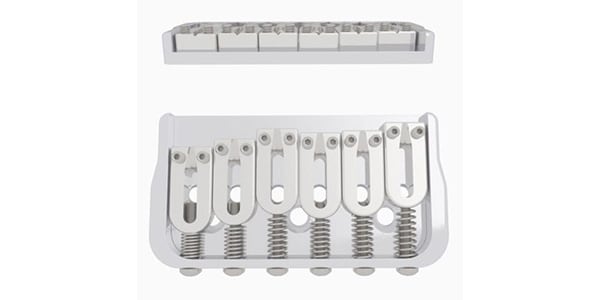 HIP SHOT / 6 String Fixed .175 Guitar Bridge Chrome