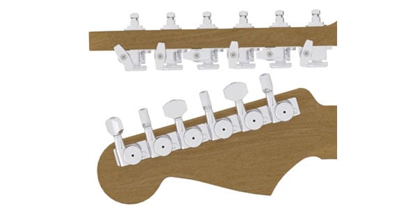 HIP SHOT ( ヒップショット )  / Vintage Tuner Upgrade kit Grip-Lock Closed L6 nonSTG Chrome