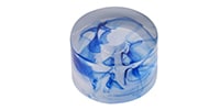  Haramis Fat Knob, Clear Blue Swirl - Single