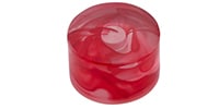  Haramis Fat Knob, Clear Red Swirl - Single