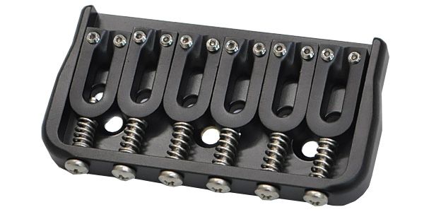 HIP SHOT/6 String Fixed .125 Guitar Bridge Black