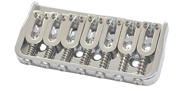 HIP SHOT/7 String Fixed .125 Guitar Bridge Chrome