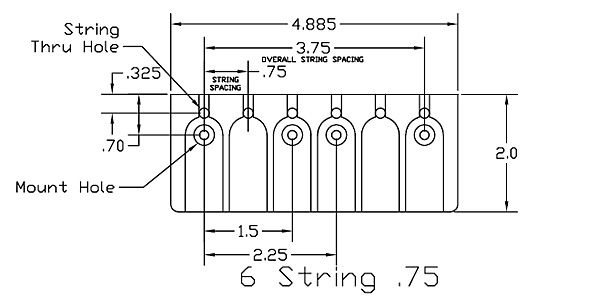 6 Strings A Style Black .750 Aluminum