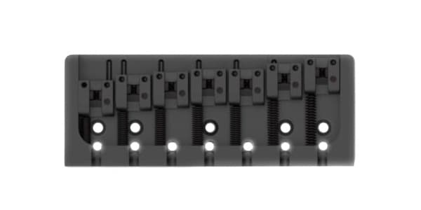 7 String A Style Bass Bridge .669 Black Aluminum