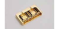 HIP SHOT 4 String B style Bass Bridge .750 Brass Gold