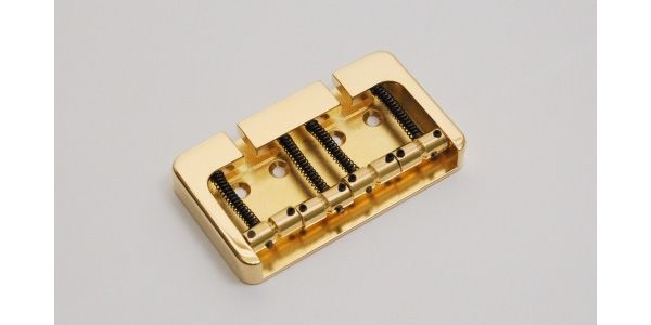 HIP SHOT/4 String B style Bass Bridge .750 Brass Gold