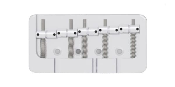 HIP SHOT/5 String B Style Bass Bridge Chrome .708 Aluminum