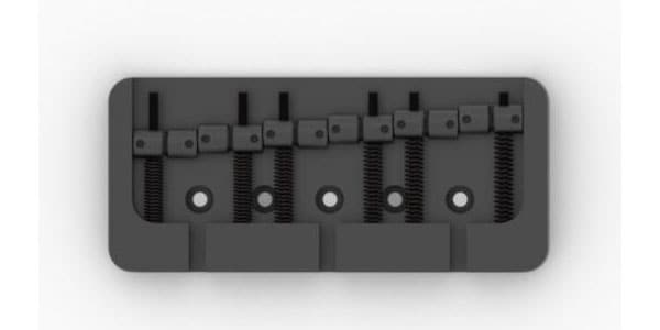HIP SHOT / 6 String B Style Bass Bridge .0669 Brass Black