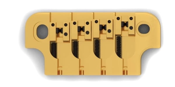 HIP SHOT 2 Point Super Tone Bass Bridge Gold