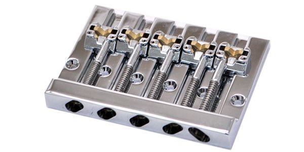 HIP SHOT/5 String KickAss Bass Bridge Chrome Mount Pattern 2