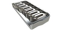 HIP SHOT 7 String Fixed .175 Guitar Bridge Chrome