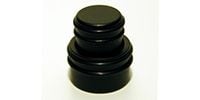 HIP SHOT O-ring two-piece stacked knob Black