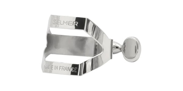 Henri SELMER Paris / アルトサックスリガチャー 銀メッキ／エボナイト用