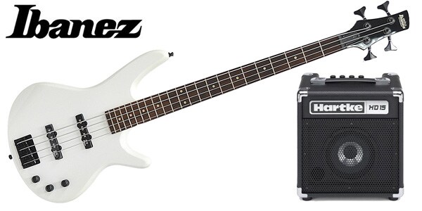 IBANEZ/GSR320-PW + HD15 エレキベース初心者おすすめ9点セット