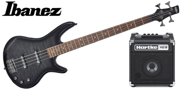 IBANEZ/GSR370-TKS + HD15 エレキベース初心者おすすめ9点セット