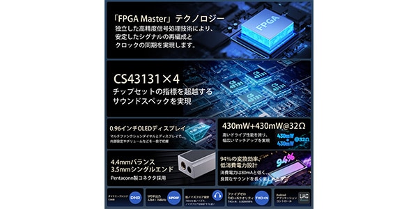 iBasso Audio ( アイバッソ オーディオ )  / Quad DC07PRO Slilver DAC搭載ポータブルDAC/AMP画像4