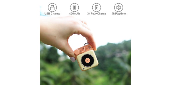 MUZEN / Ultra-compact Bluetooth speaker Button Cream yellow画像7