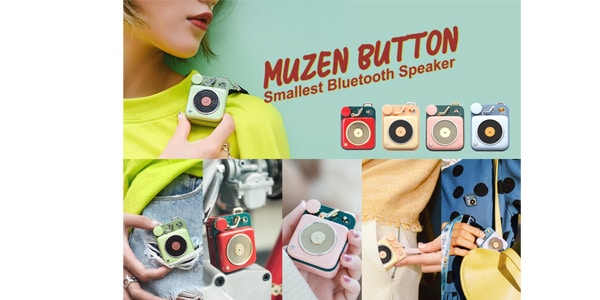 MUZEN / Ultra-compact Bluetooth speaker Button Cream yellow画像9