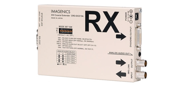 IMAGENICS ( イメージニクス )  / CRODCE15ARX　DVI 信号同軸延長器・受信器