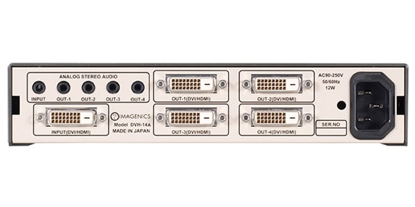 DVH-14A HDCP 対応デジタル(DVI/HDMI) 1 入力4 分配器