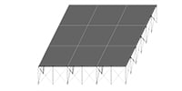 INTELLI STAGE ステージセット 3x3m 高さ60cm カーペット