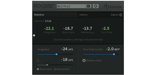 iZotope/RX Loudness Control