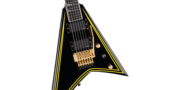 JACKSON / MJ Rhoads RR24MG Ebony FB BK w/YL Pinstripes画像3
