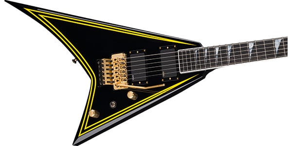 JACKSON / MJ Rhoads RR24MG Ebony FB BK w/YL Pinstripes画像4
